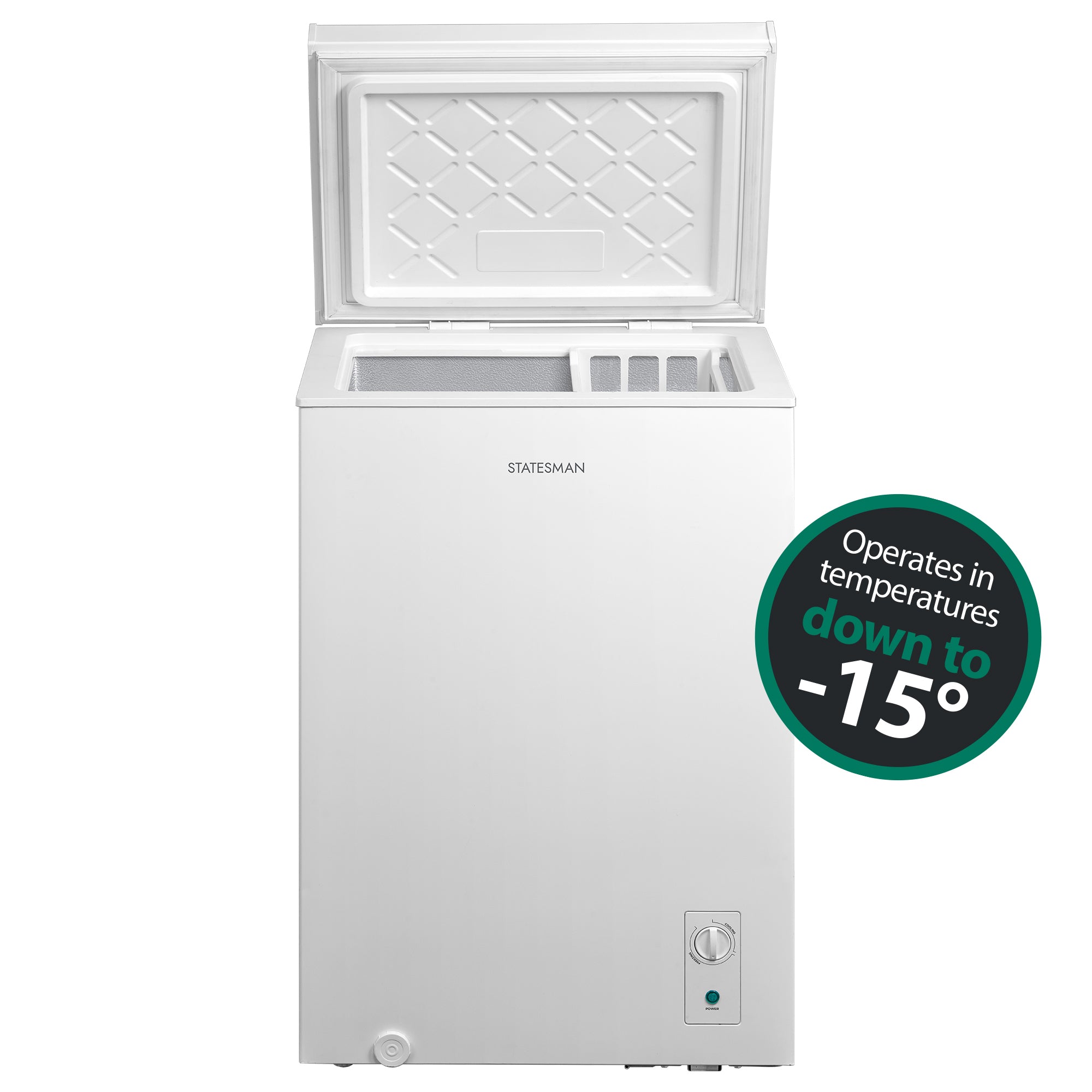 Chest Freezer, 99 Litre, 55 cm Wide, White