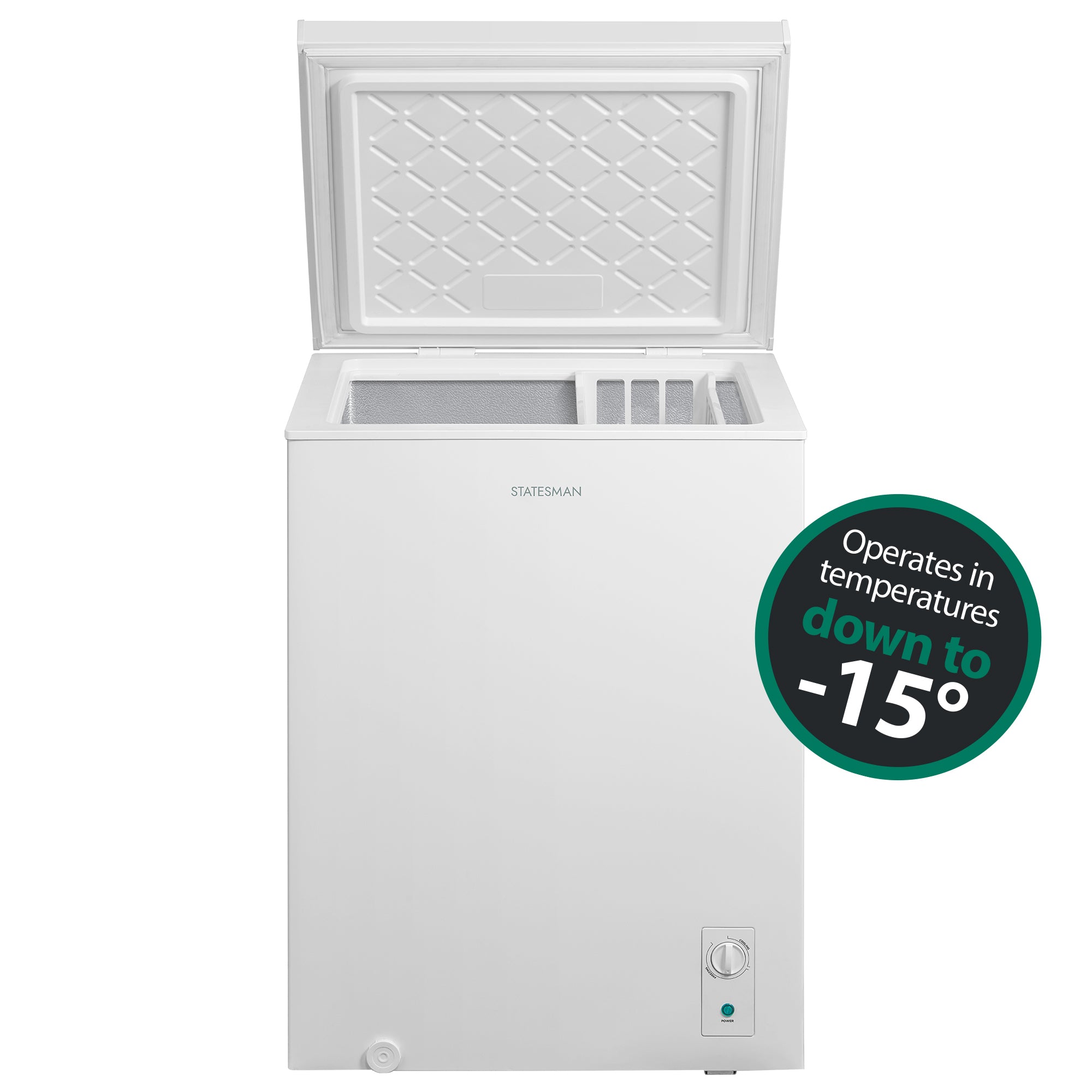 Chest Freezer, 142 Litre, 60 cm Wide, White