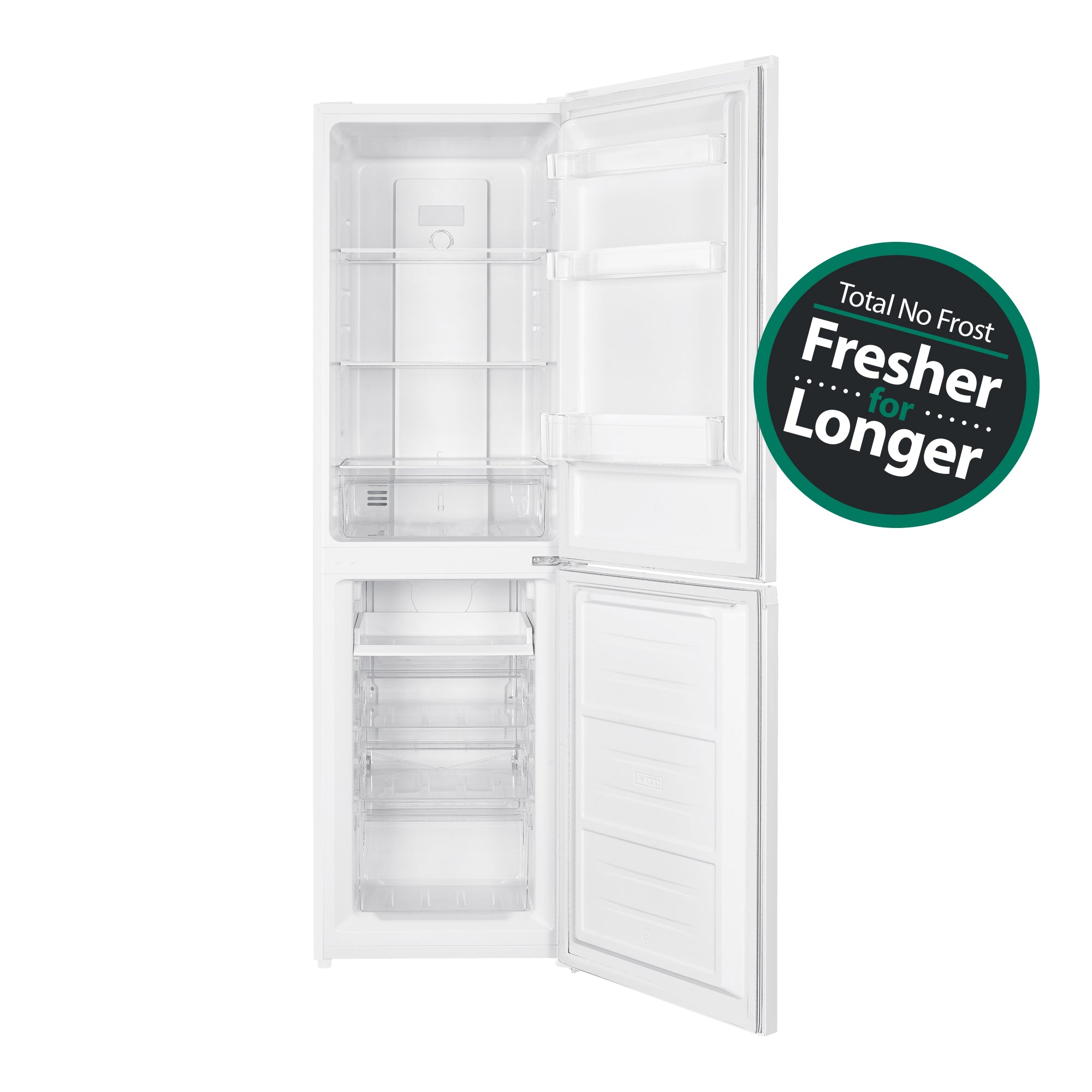 Freestanding 50/50 Tall Fridge Freezer, Total No Frost, 245 Litre, White