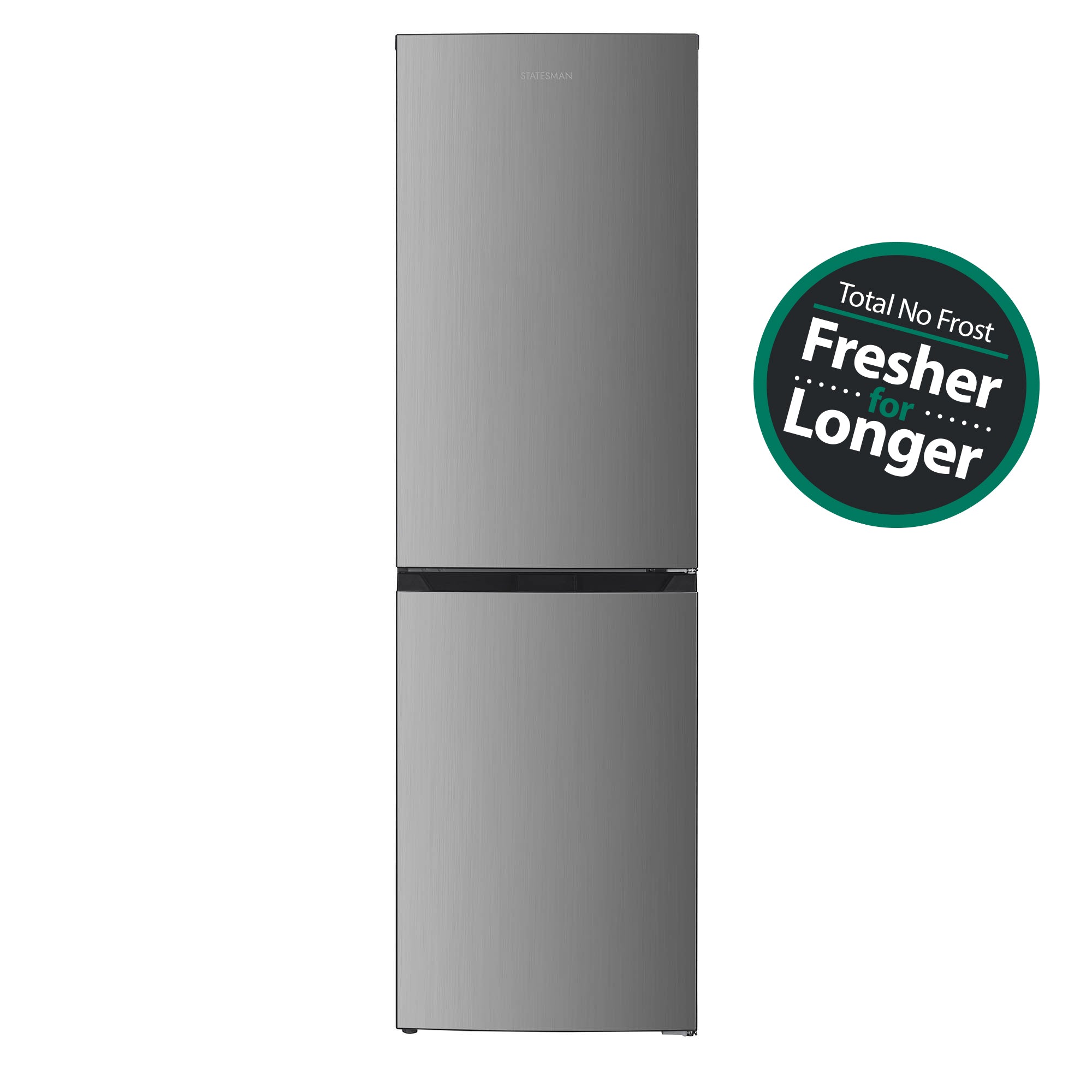 Freestanding 50/50 Tall Fridge Freezer, Total No Frost, 245 Litre, Inox