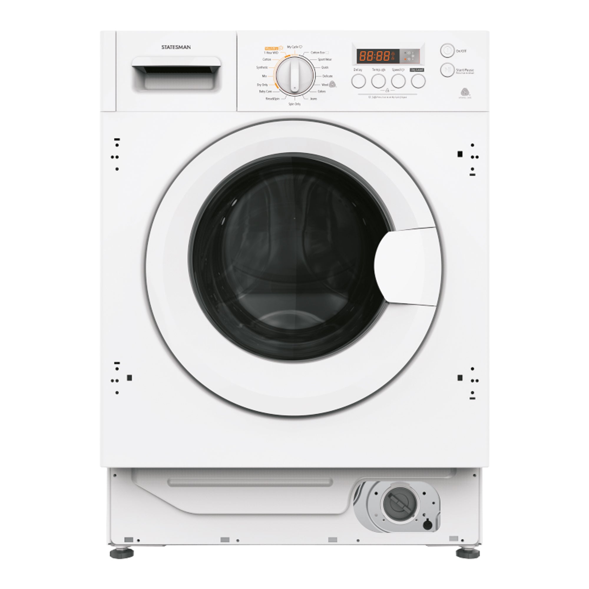 Integrated Washer Dryer 1400rpm, 8kg/6kg Load Capacity, White