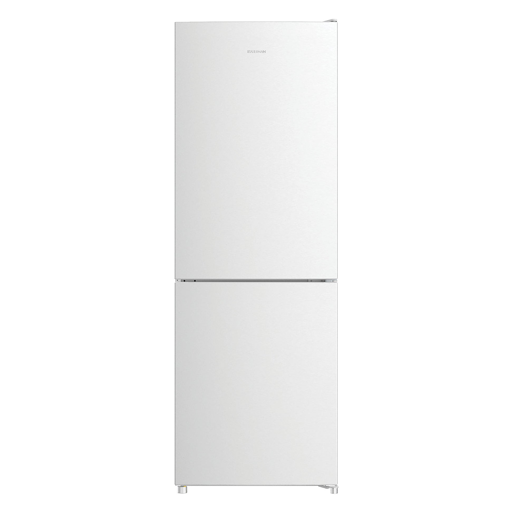 A tall, white Statesman v60/40 Low Frost Fridge Freezer from Statesman Appliances, featuring a two-door design with a generously sized refrigerator compartment at the top and a 4-star freezer compartment below, photographed against a plain white background.