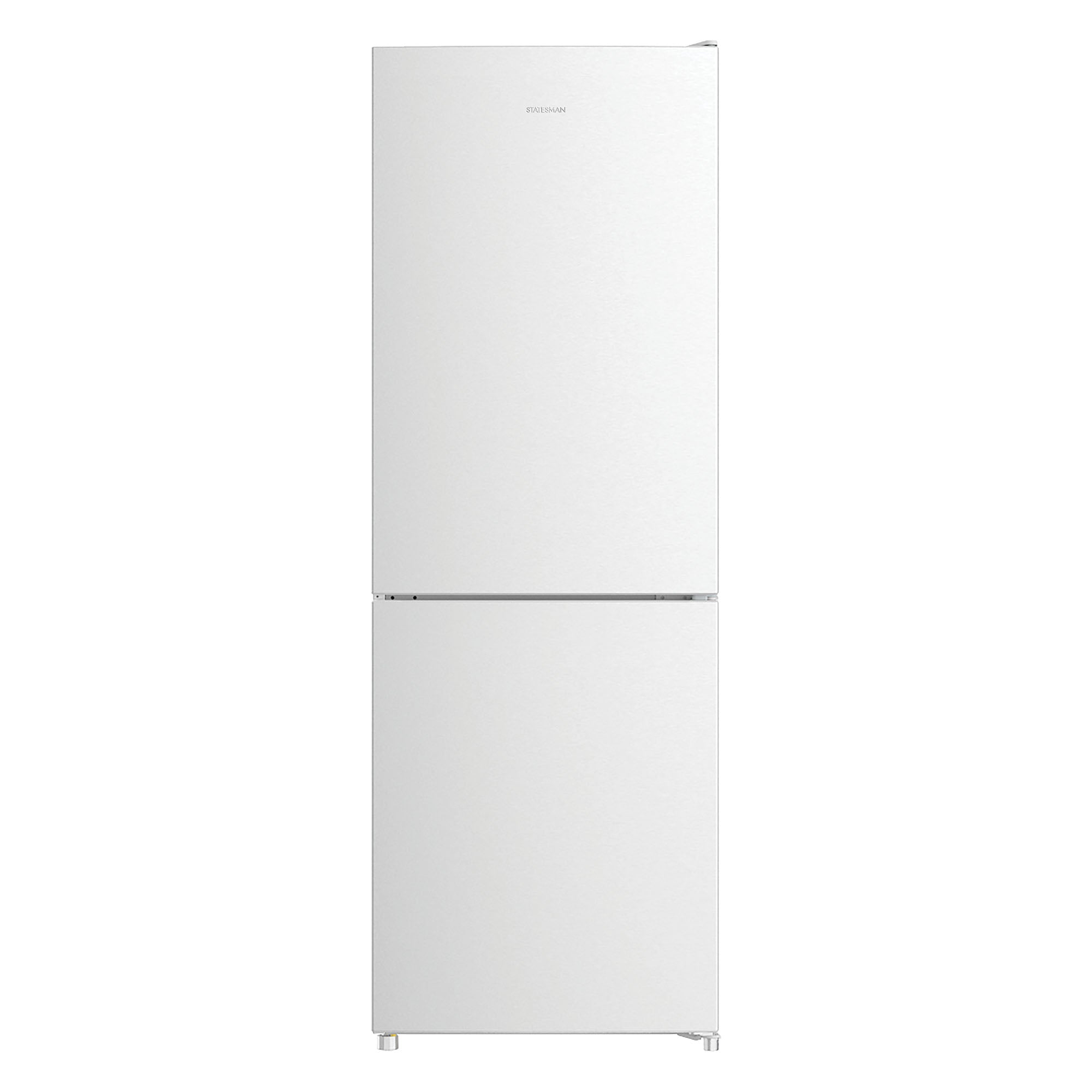 A tall, white Statesman v60/40 Low Frost Fridge Freezer from Statesman Appliances, featuring a two-door design with a generously sized refrigerator compartment at the top and a 4-star freezer compartment below, photographed against a plain white background.